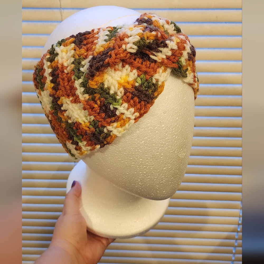 Multicolor Crocheted Headband
